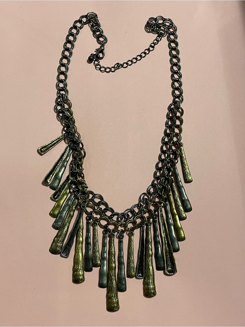 Brutalist Modernist Unique Bib Necklace #7728